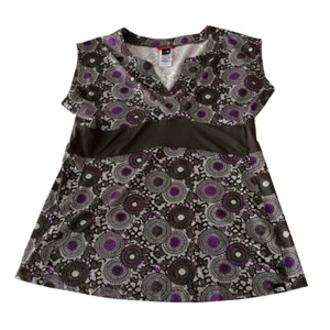 Women The North Face Large Funky Geometric Print Baby Doll Top NWOT - Picture 1 of 5