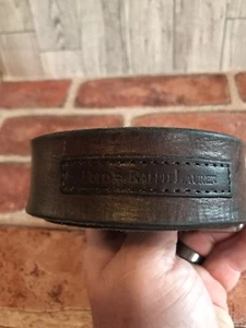 Polo Ralph Lauren Herren 52" braun Gürtel italienisches Leder silberfarbene Schnalle - Bild 1 von 9