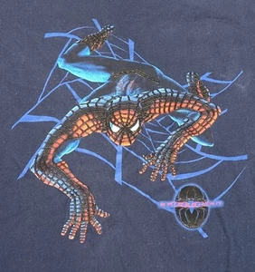 T-Shirt Vintage Spider-Man 2002 Film Promo Sbiadita Made in USA - Uomo Taglia XL - Foto 1 di 15