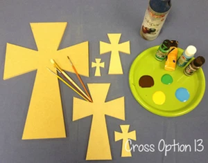 Wooden Cross Shape, (13) Wood Wall Hanging Cross, Paintable Wood Cross, Craft - Picture 1 of 1