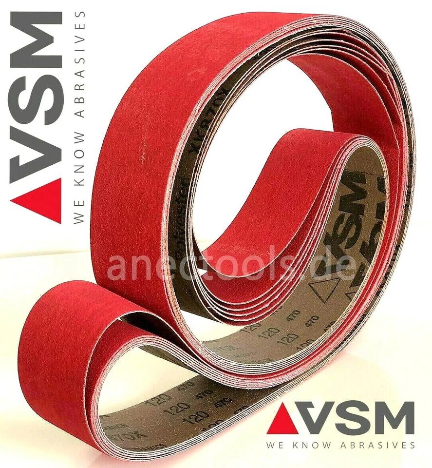 SCHLEIFBAND 100x2000 VSM XK870X SCHLEIFBÄNDER GEWEBEBÄNDER KERAMIK K40-K120