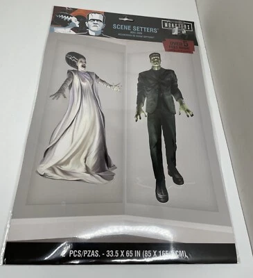 Monstruos universales Frankenstein y novia grandes de más de 5 pies configuradores de escena de Halloween Foto 1 de 4