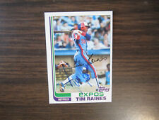 1982 Topps # 70 Tim Raines Autograph Signed Card Montreal Expos