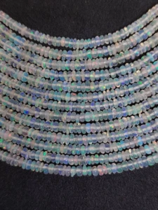 2.5 Mm/Ethiopian Opal Plain Rondelle/Ethiopian Opal Beads 16"Strand - Picture 1 of 6