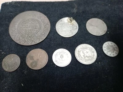 VERY RARE! OTTOMAN EMPIRE LOT OF 8 COINS period 1828-1912 - Image 1 of 4