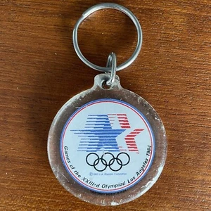 Vintage 1984 Los Angeles Olympics Keychain XXIIIrd Games Round 2" Souvenir 23rd - Picture 1 of 3