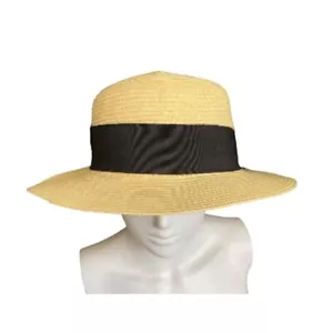 CAPPELLI STRAWORLD MUJER SOMBRERO DE PAJA CÓNICO TALLA 7.5 NUEVO SIN ETIQUETAS - Imagen 1 de 7