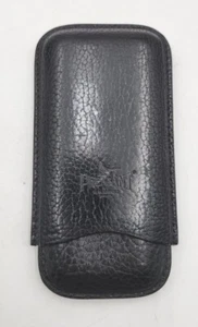 3 Finger Cigar Case Pheasant by R.D.Gomez of Spain Black Leather Pocket Keeper - Picture 1 of 4