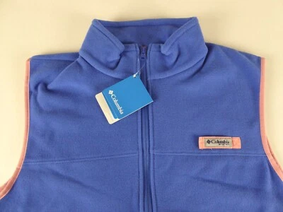 Chaleco deportivo Columbia Harborside polar jaspeado cremallera completa $50 nuevo con etiquetas clásico PFG Foto 1 de 4