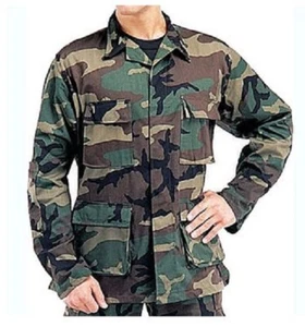 USGI BDU Woodland utilities used Ripstop Medium Regular Blouse Shirt camoflauge - Picture 1 of 2