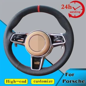 Cubierta de trenza personalizada para volante de automóvil para interior de automóvil Porsche Macan Cayenne - Imagen 1 de 6