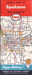 1962 ENCO Road Map: Spokane and Vicinity NOS - Picture 1 of 1