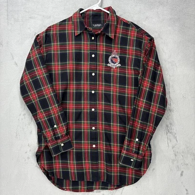 Camisa Lauren Ralph Lauren S Cuentas Cresta Tartán Cuadros Franela Mujer’s Foto 1 de 4