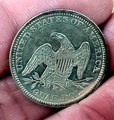 1859 25c RARE PROOF Seated Liberty Quarter Uncirculated Details See Video!! D19 - Image 1 of 2