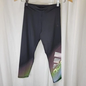 Adidas Girls Black Capri Pink Yellow Green Stripe, M (10-2) - Picture 1 of 9