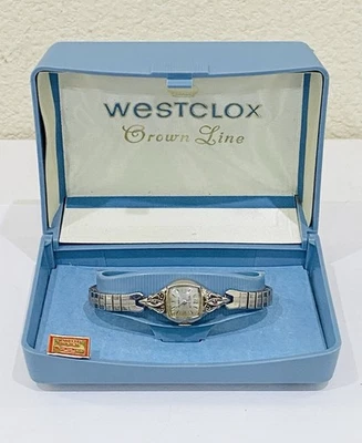Reloj Pulsera Westclox Vintage Damas Mujeres 17 Joyas Acero Inoxidable Bisel Metal Foto 1 de 4