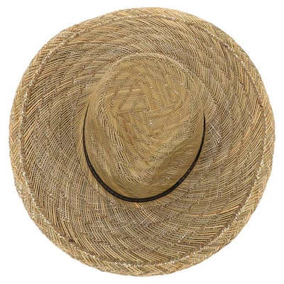 Cappello da uomo a larga in paglia intrecciata, con protezione UV, estivo, - Immagine 1 di 4