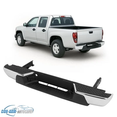 Chrome Rear Step Bumper Assembly Steel For Chevy Colorado GMC Canyon 2008-2012 Foto 1 de 4