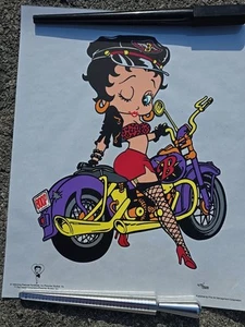 1999 King Features Syndicate Betty Boop Motorcycle Sericel 415/500 Animation Art - Picture 1 of 5
