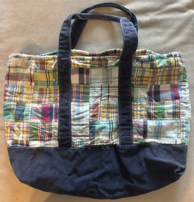 J. Bolso de Mano Crew Tela Retazos Cuadros Monedero Primavera Verano Foto 1 de 4