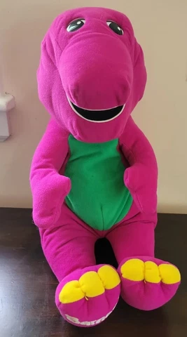 Playskool Hasbro Barney Dinosaur Interactive Talking 17" Plush Vtg 1996 Cover