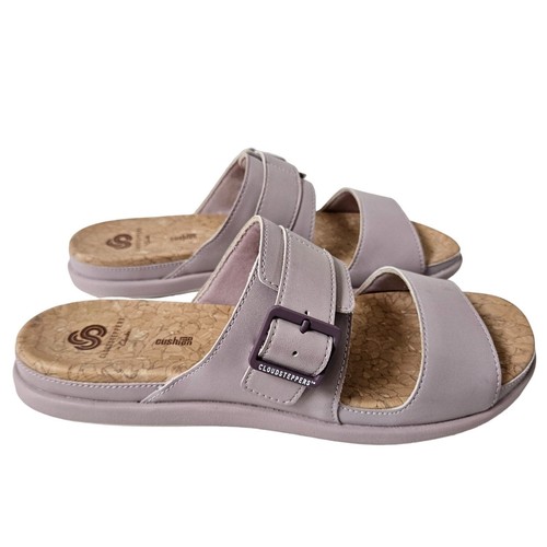 Sandali Clarks donna 10 rosa polvere passo giugno marea slide Cloudstepper