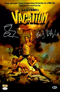 Beverly D'Angelo & Chevy Chase Dual Signed Vacation Movie 12x18 Poster JSA COA - Picture 1 of 7