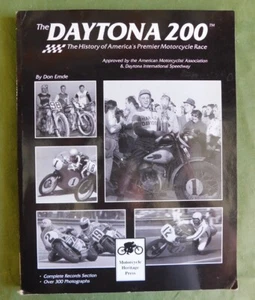 DAYTONA 200 VINTAGE MOTORCYCLE RACING BOOK FIRST EDITON DON EMDE HARLEY TRIUMPH - Picture 1 of 5