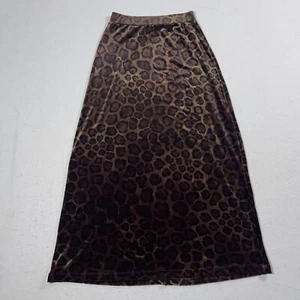 Maxi jupe femme Neiman Marcus imprimé léopard moyen velours mélangé marron guépard - Photo 1/9