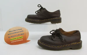 Dr. Martens Kids Shoes Oxford Brown Leather UK 11 / US 12 Made In England Low - Picture 1 of 9
