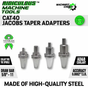 Adaptador cónico CAT40 Jacobs 2 x 2,44" G2,5 X 30.000 RPM (0.0002 T.I.R.) - High qu - Imagen 1 de 4