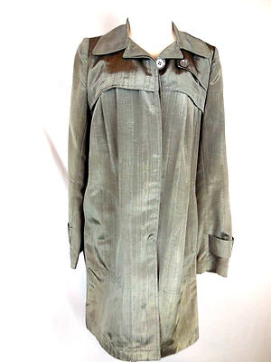 Abrigo ligero gris brillante para mujer TWELFTH STREET con bolsillos talla 8 *5240 EE. UU. Foto 1 de 4