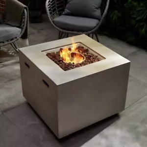 Beton Gas Feuerwehr Tisch + Brenner/Komplettset/Terrasse oder Garten/Klassiker - Bild 1 von 4