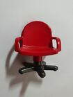 Playmobil chaise de bureau à roulette rouge et grise