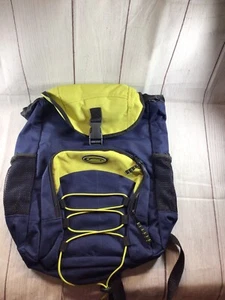 Eastsport Dark Blue Lime Green Backpack Satchel Style - Picture 1 of 15