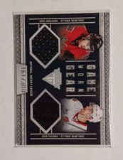 Karlsson Foligno Dual 2011-12 Panini Titanium Game Worn Gear /300 Hockey Jersey