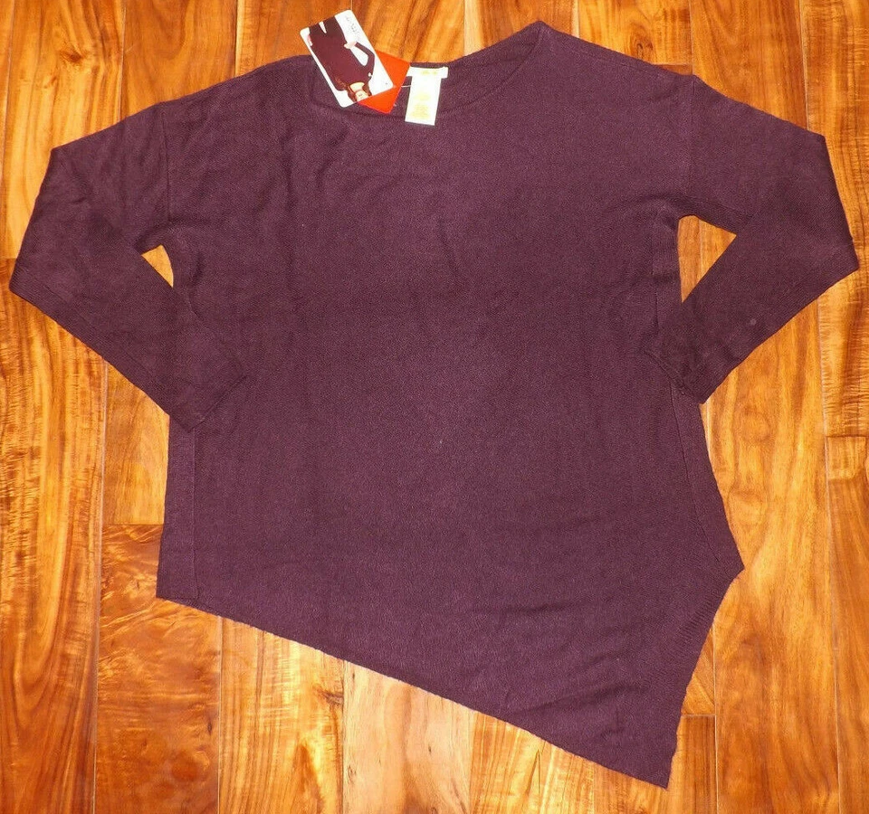 Suéter MATTY M Mujer Ciruela Púrpura Suave Cuello Redondo Suéter Talla XXL 2XL NUEVO CON ETIQUETAS Foto 1 de 1