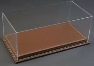Atlantic Case Mulhouse 1:24 Acrylic Model Display Case Brown Leather Base 10077 - Picture 1 of 3