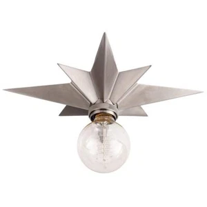 Flush Mount Ceiling Light, Satin Nickel Star Light Fixtures Ceiling for Hallw... - Picture 1 of 9