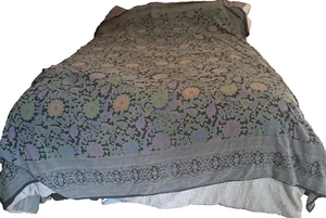 INDIA ARTS Handwoven BEDSPREAD Home Decor Queen WALL HANGING Hippie Boho - Picture 1 of 9