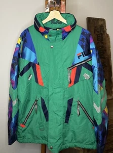 Vintage FILA Mens 90s Ski Team Italia Jacket Alberto Tomba Blue Colored Size M - Picture 1 of 4