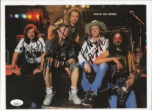 Faith No More REAL hand SIGNED YOUNG Mag Pinup Photo JSA COA All 5 Patton RARE - Picture 1 of 2