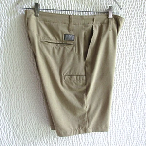 Volcom Surf & Turf 4-Way Stretch Men's Size 30 Khaki Hybrid Shorts Excellent - Picture 1 of 11
