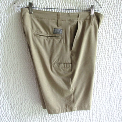 Volcom Surf & Turf 4-Way Stretch Men's Size 30 Khaki Hybrid Shorts Excellent - Image 1 of 4