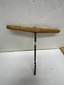 primitive antique wood t-handle 1/2" auger/drill bit - Picture 1 of 8