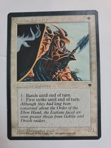 MTG Magic The Gathering Card Icatian Infantry Summon Soldiers White Fallen Empir - Picture 1 of 2