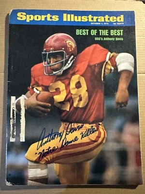Anthony Davis USC Signed Inscribed 1973 Sports Illustrated Magazine - Image 1 of 4