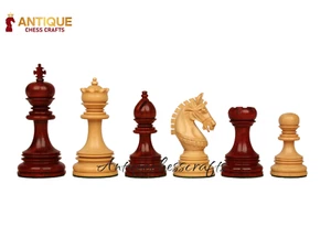 4.4" King Chetak Luxury Chess Pieces Only Set - Budrose Wood- Boxwood - Picture 1 of 5