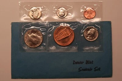1987 D US Mint Denver Souvenir Set with Envelope, Free Shipping - Image 1 of 4