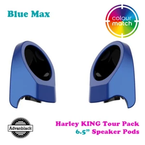 Blue Max King Tour Pack 6.5" Speaker Pods for 14+ Harley Street FLHX - Picture 1 of 5
